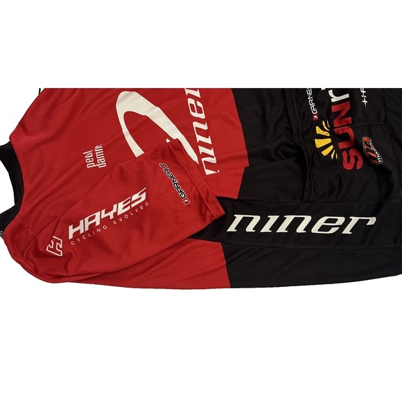 Niner Hayes Louis Garneau Mens Cycling Jersey Short Sleeve Red Black Yellow - Picture 16 of 16